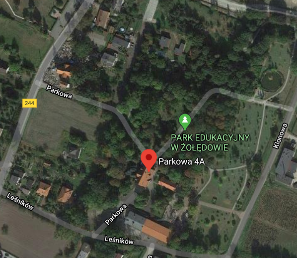 Zdjęcie z zaznaczoną lokalizacją parku. Źródło: Google Maps